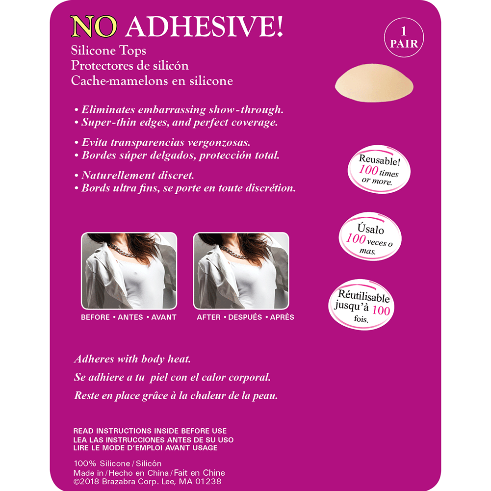 No Adhesive! Silicone Topps